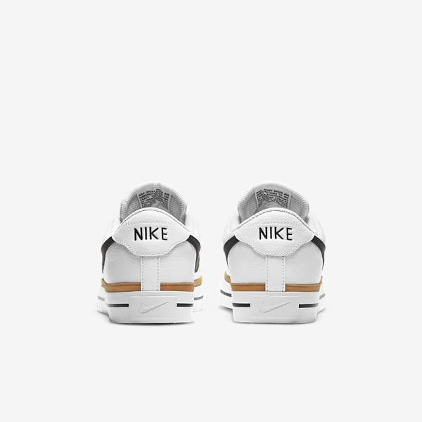 Men's Nike NikeCourt Legacy Sneakers White / Light Brown / Black | NK520ZJT