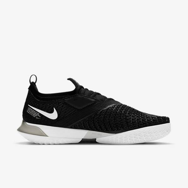 Men's Nike NikeCourt React Vapor NXT Hard-Court Tennis Shoes Black / White | NK643LSH