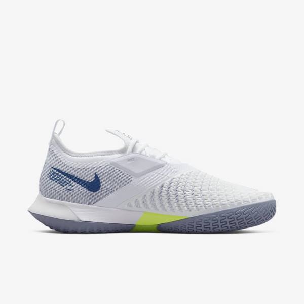 Men's Nike NikeCourt React Vapor NXT Hard-Court Tennis Shoes White / Navy | NK920YQT