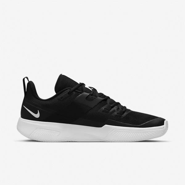 Men's Nike NikeCourt Vapor Lite Clay Court Tennis Shoes Black / White | NK940UGW