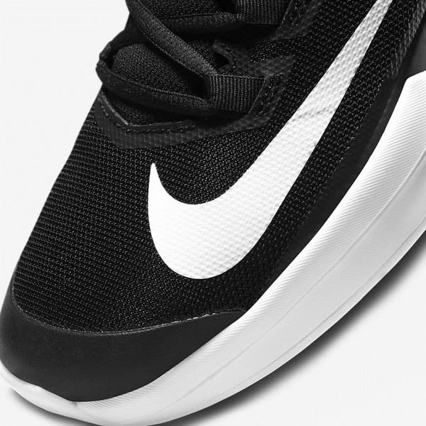 Men's Nike NikeCourt Vapor Lite Hard Court Tennis Shoes Black / White | NK354YFN