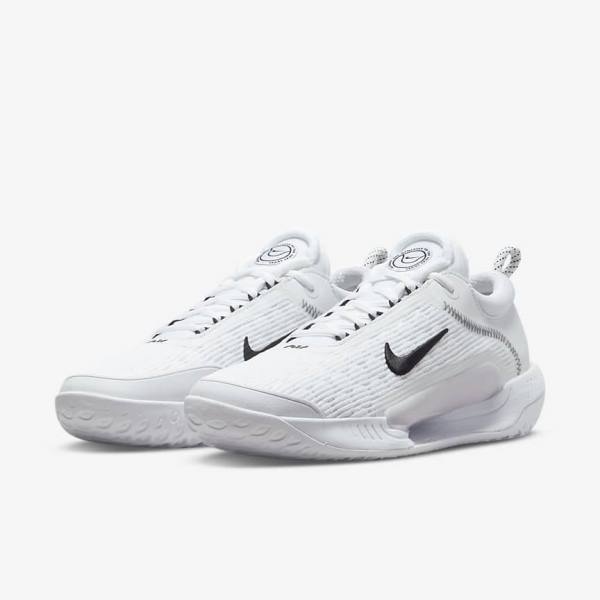 Men's Nike NikeCourt Zoom NXT Hard Court Tennis Shoes White / Black | NK156NVY