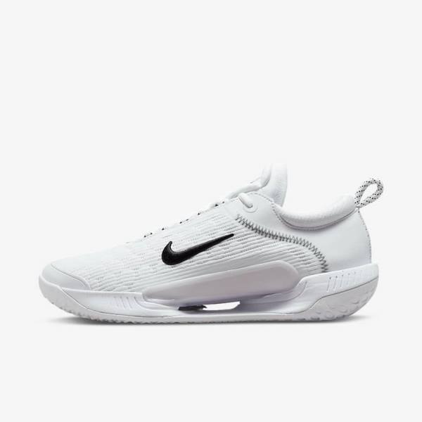 Men\'s Nike NikeCourt Zoom NXT Hard Court Tennis Shoes White / Black | NK156NVY