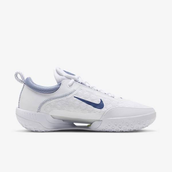 Men's Nike NikeCourt Zoom NXT Hard Court Tennis Shoes White / Grey / Navy | NK307LIG