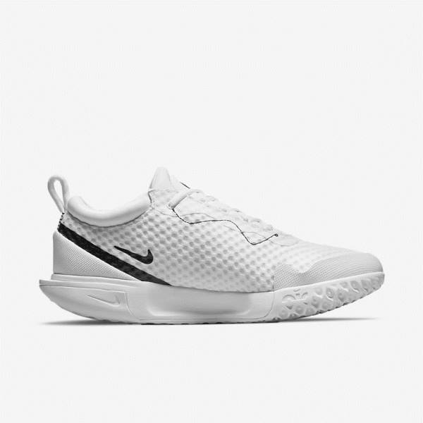 Men's Nike NikeCourt Zoom Pro Hard Court Tennis Shoes White / Black | NK895HKE