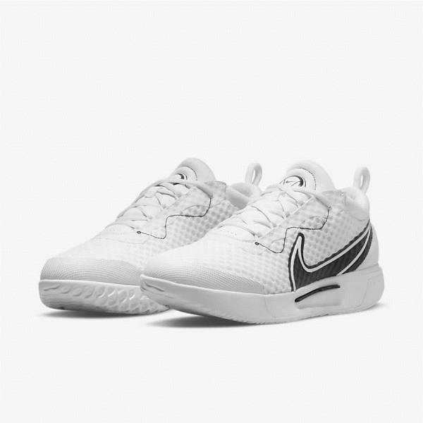 Men's Nike NikeCourt Zoom Pro Hard Court Tennis Shoes White / Black | NK895HKE