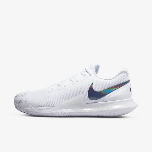 Men\'s Nike NikeCourt Zoom Vapor Cage 4 Rafa Hard Court Tennis Shoes White / Black | NK493KMB