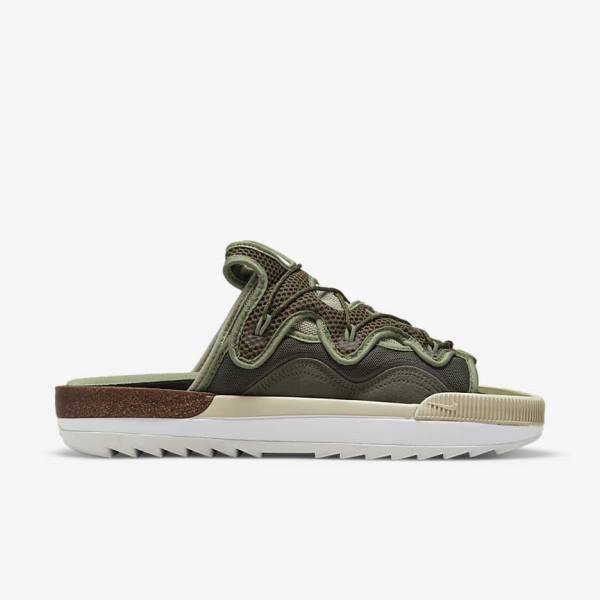 Men's Nike Offline 2.0 Mule Sneakers Olive / Light Grey / White / Green | NK759CLA