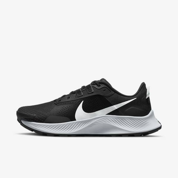 Men\'s Nike Pegasus Trail 3 Trail Running Shoes Black / Dark Grey / Platinum | NK284UIG