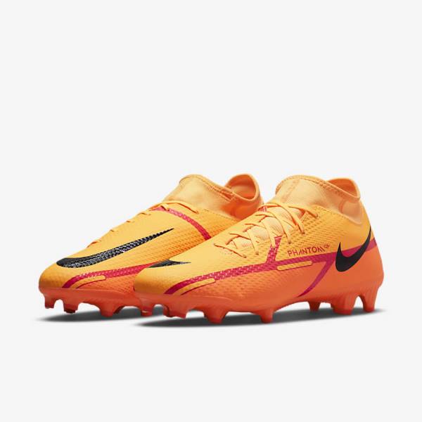 Men's Nike Phantom GT2 Academy Dynamic Fit MG Multi-Ground Football Shoes Orange / Light Red / Black | NK128PDW