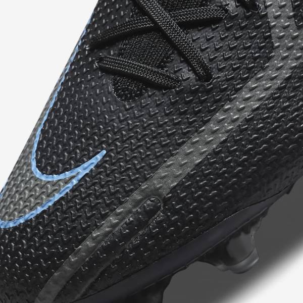 Men's Nike Phantom GT2 Dynamic Fit Elite FG Firm-Ground Football Shoes Black / Grey | NK720PZT