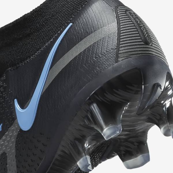 Men's Nike Phantom GT2 Dynamic Fit Elite FG Firm-Ground Football Shoes Black / Grey | NK720PZT