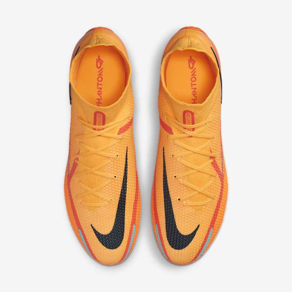 Men's Nike Phantom GT2 Dynamic Fit Elite AG-Pro Artificial-Grass Football Shoes Orange / Light Red / Black | NK816KDQ