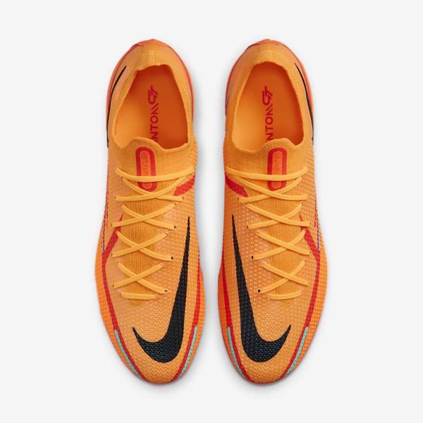 Men's Nike Phantom GT2 Elite AG-Pro Artificial-Grass Football Shoes Orange / Light Red / Black | NK796JZR