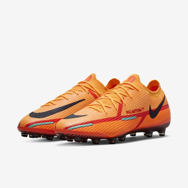 Men's Nike Phantom GT2 Elite AG-Pro Artificial-Grass Football Shoes Orange / Light Red / Black | NK796JZR