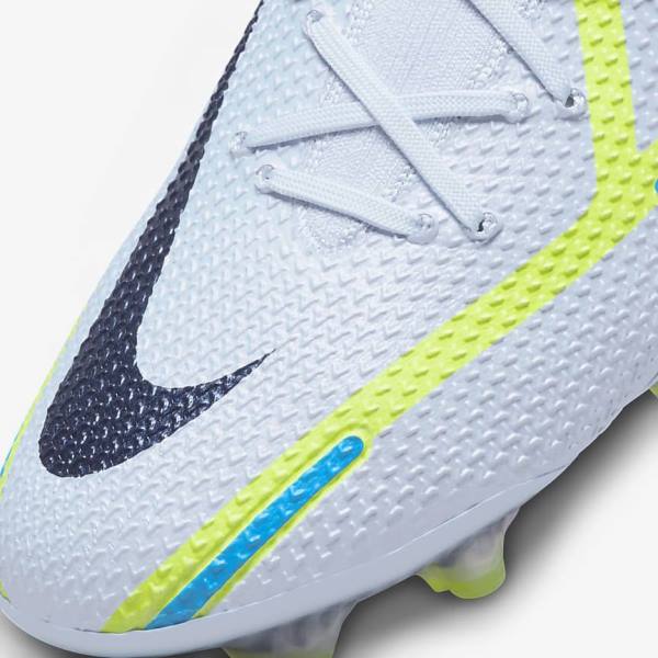 Men's Nike Phantom GT2 Elite FG Firm-Ground Football Shoes Grey / Light Blue | NK756AXD