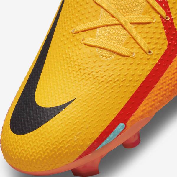 Men's Nike Phantom GT2 Pro Dynamic Fit FG Firm-Ground Football Shoes Orange / Light Red / Black | NK726XUN