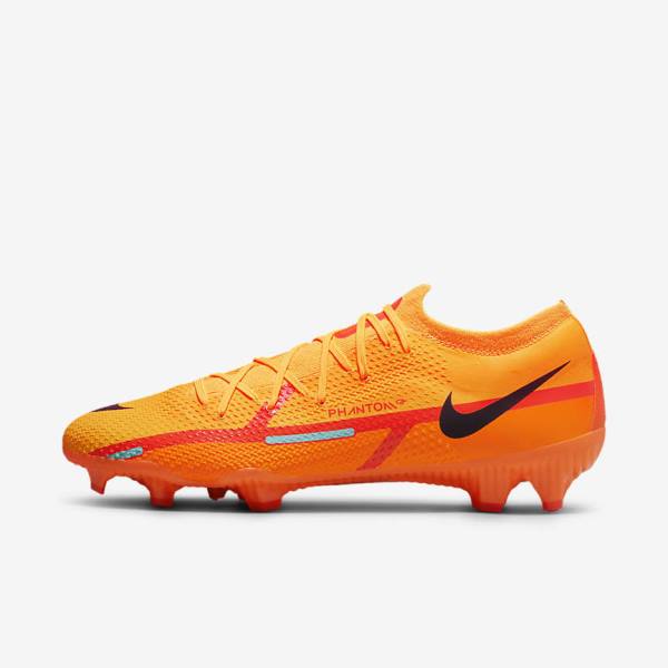 Men\'s Nike Phantom GT2 Pro FG Firm-Ground Football Shoes Orange / Light Red / Black | NK164BYG