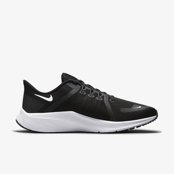 Men's Nike Quest 4 Road Running Shoes Black / Dark Grey / White | NK618EVC