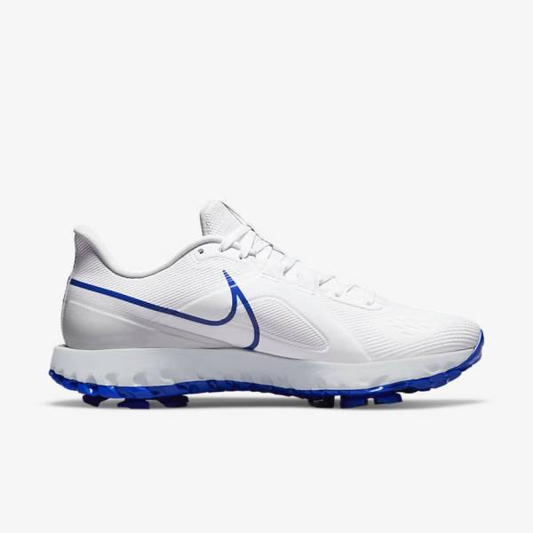 Men's Nike React Infinity Pro Golf Shoes White / Platinum / Blue | NK308NRH