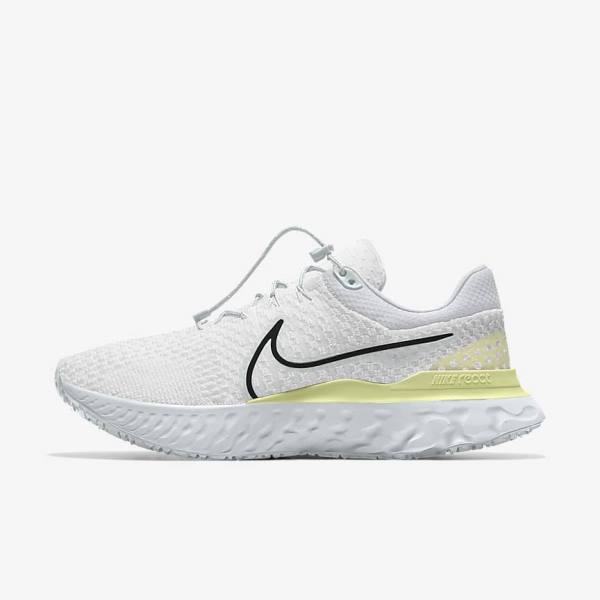 Men\'s Nike React Infinity Run 3 By You Custom Road Running Shoes White | NK682YTD