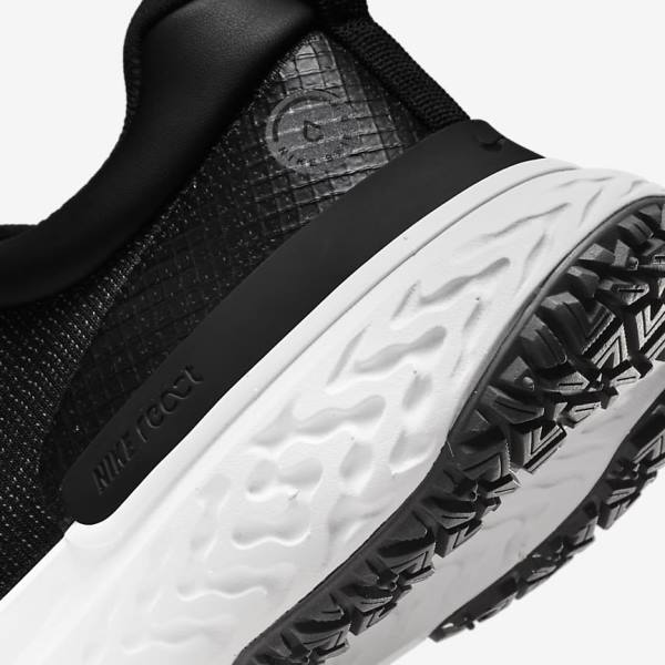 Men's Nike React Miler 2 Shield Weatherised Road Running Shoes Black / Light Grey / Platinum | NK842ILU