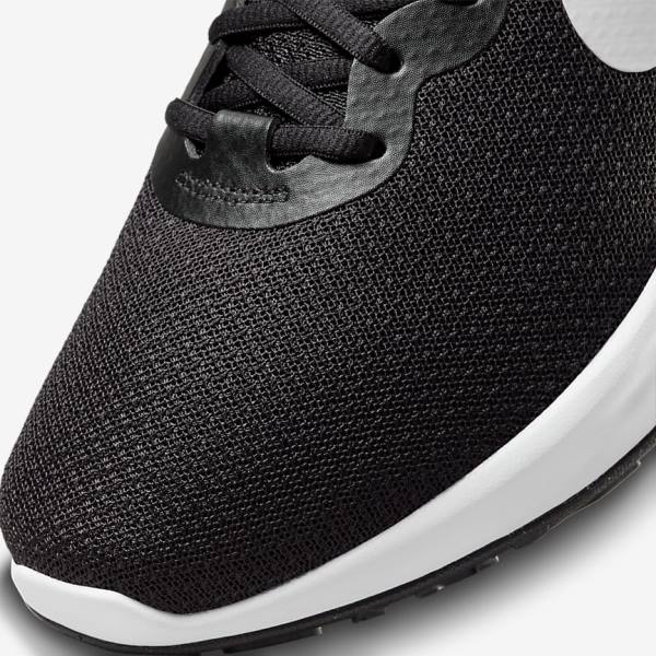 Men's Nike Revolution 6 (Extra Wide) Running Shoes Black / Grey / White | NK635ZTY