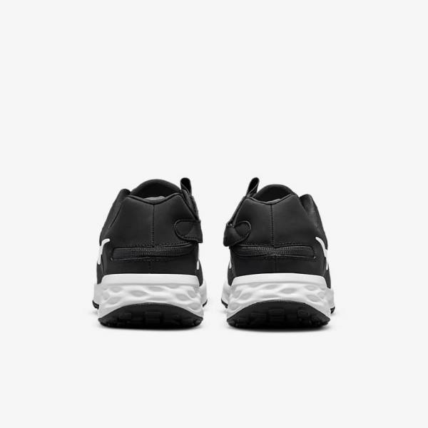 Men's Nike Revolution 6 FlyEase Next Nature Easy On-Off Road Running Shoes Black / Grey / White | NK519TKJ