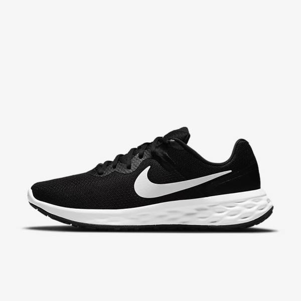 Men\'s Nike Revolution 6 Next Nature Road Running Shoes Black / Grey / White | NK926REA