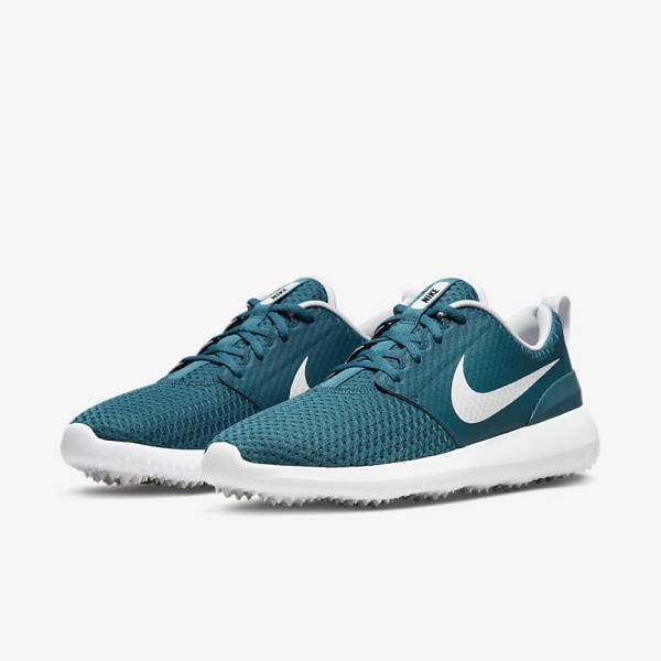 Men's Nike Roshe G Golf Shoes Black / White | NK501LVF