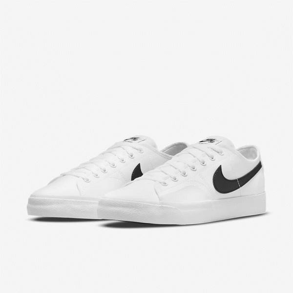 Men's Nike SB BLZR Court Skate Shoes White / Black / Black | NK321JSK