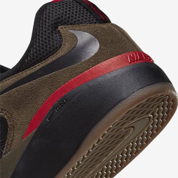 Men's Nike SB Ishod Wair Skate Shoes Light Olive / Light Olive / Red / Black | NK137UAJ