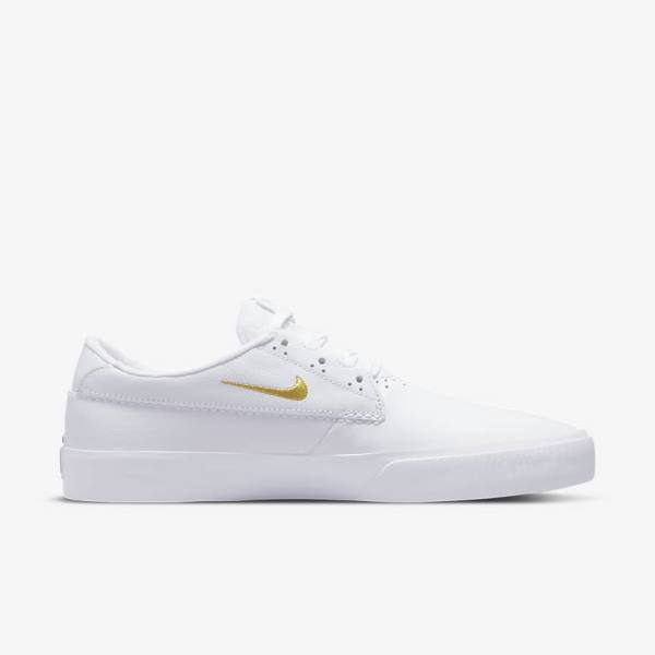 Men's Nike SB Shane PRM Skate Shoes White / Metal Gold | NK617VTR