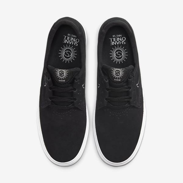 Men's Nike SB Shane Skate Shoes Black / White | NK629MDC