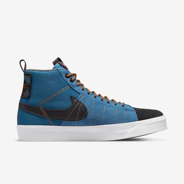 Men's Nike SB Zoom Blazer Mid Premium Skate Shoes Black | NK386WTK