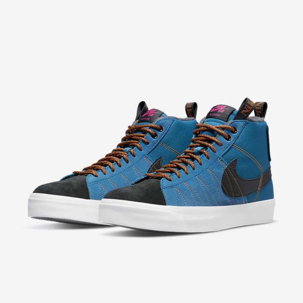 Men's Nike SB Zoom Blazer Mid Premium Skate Shoes Black | NK386WTK