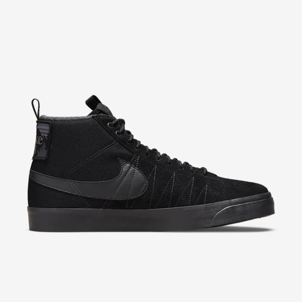 Men's Nike SB Zoom Blazer Mid Premium Skate Shoes Black / Dark Grey | NK824XJL