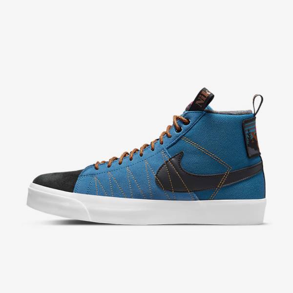 Men\'s Nike SB Zoom Blazer Mid Premium Sneakers Black | NK138XEI