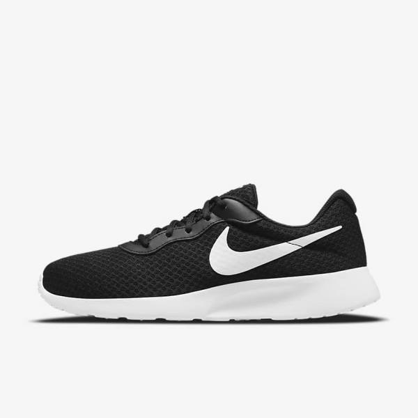 Men\'s Nike Tanjun Sneakers Black / White | NK843ITY