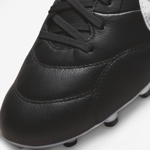 Men's Nike The Premier 3 FG Firm-Grounds Football Shoes Black / White | NK452NUL