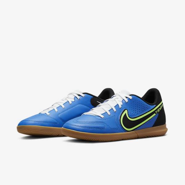 Men's Nike Tiempo Legend 9 Club IC Indoor-Court Football Shoes Light Blue / Light Green / Brown / Black | NK378HOW