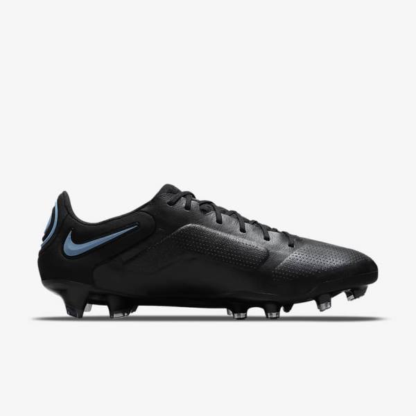 Men's Nike Tiempo Legend 9 Elite FG Firm-Ground Football Shoes Black / Grey | NK385EBH