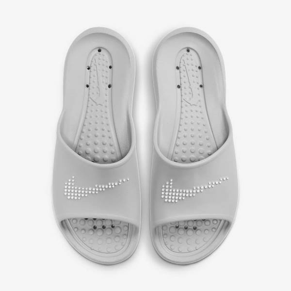 Men's Nike Victori One Shower Slides Light Grey / Light Grey / White | NK817PHV