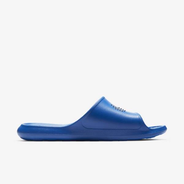 Men's Nike Victori One Shower Slides Royal / Royal / White | NK526IXA