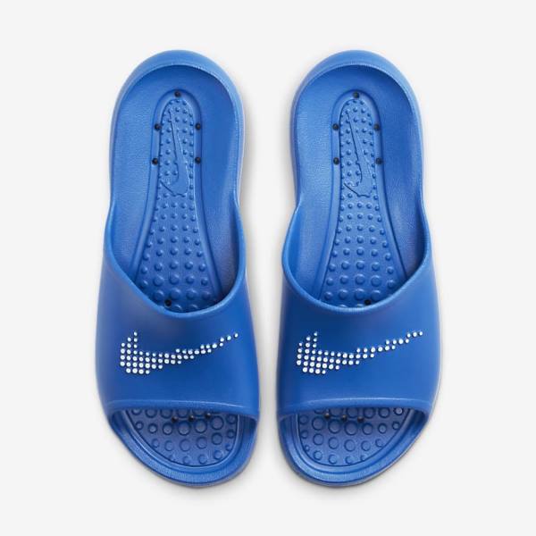 Men's Nike Victori One Shower Slides Royal / Royal / White | NK526IXA