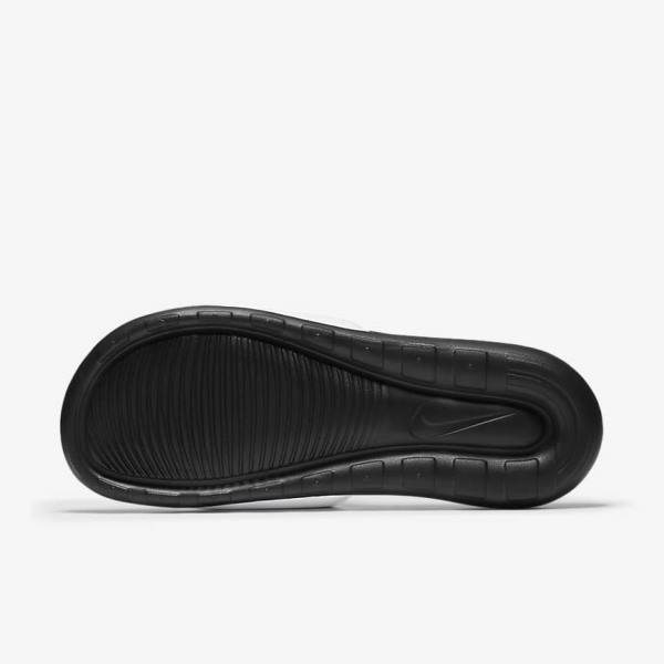 Men's Nike Victori One Slides Black / White | NK581QYU