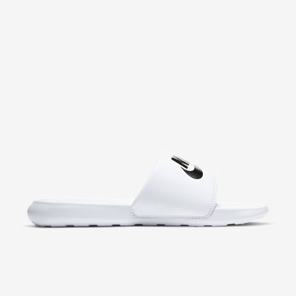 Men's Nike Victori One Slides White / Black | NK741CBF