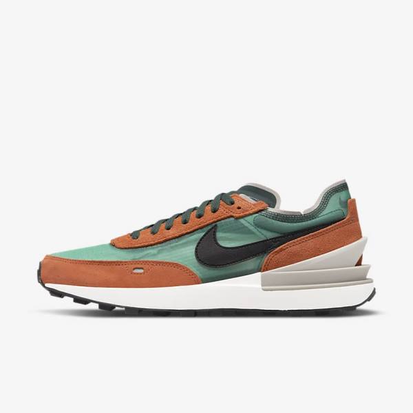 Men\'s Nike Waffle One SE Sneakers Green / Red / Orange / Black | NK478BUK