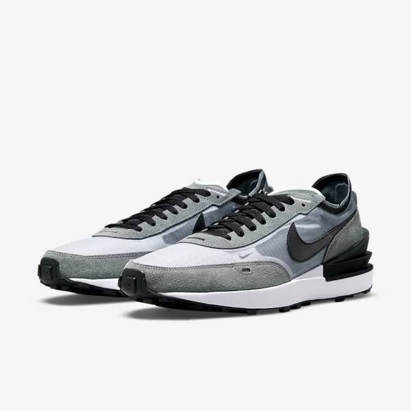 Men's Nike Waffle One SE Sneakers Grey / White / Grey / Black | NK896HEP