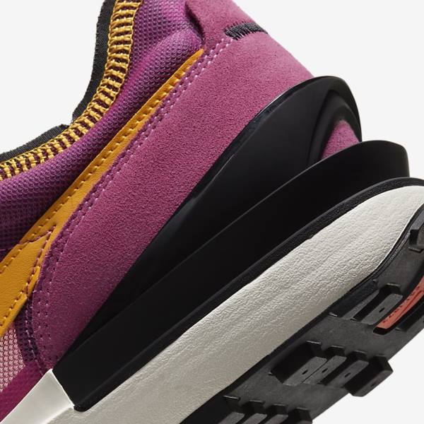 Men's Nike Waffle One Sneakers Fuchsia / Black / Gold | NK762DSW